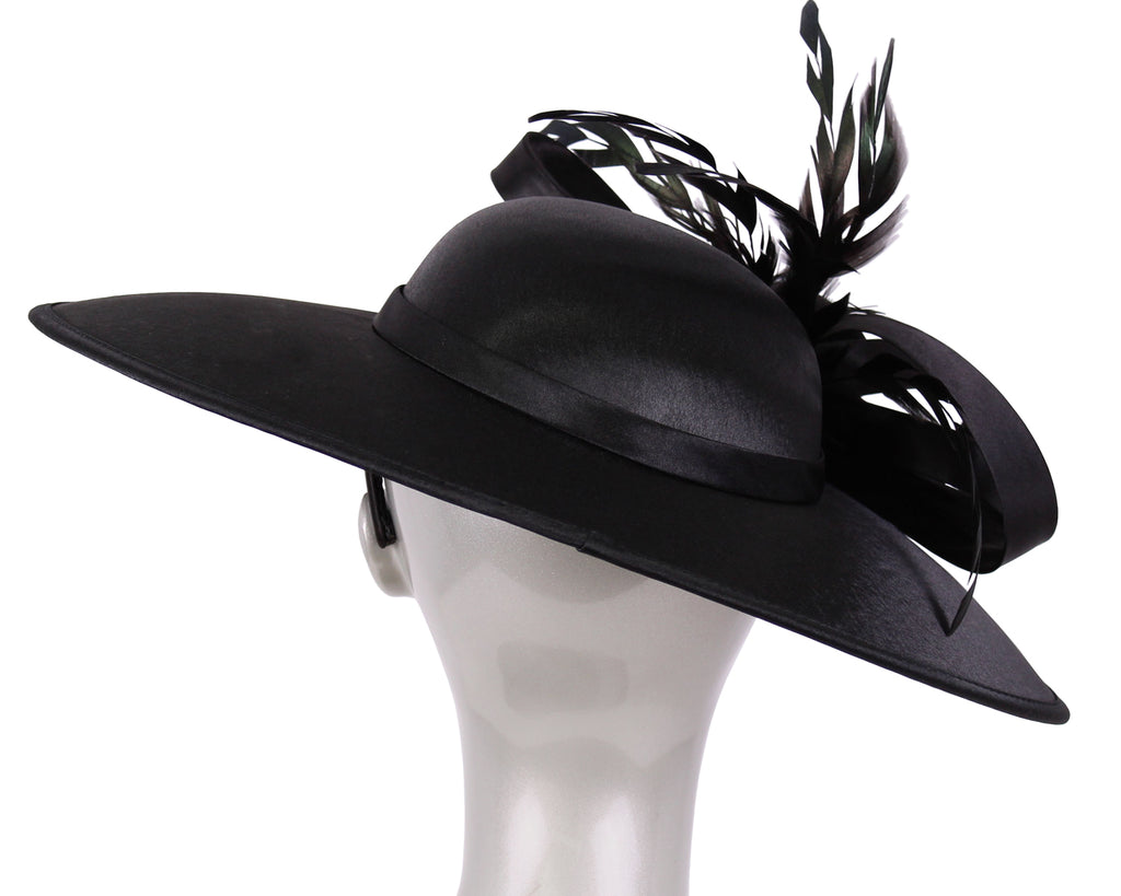 black and white formal hat