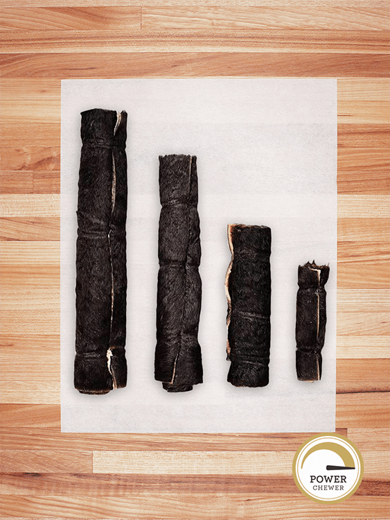 Long-Lasting Natural Beef Hide Rolls (Hairy) - Farm Hounds product image