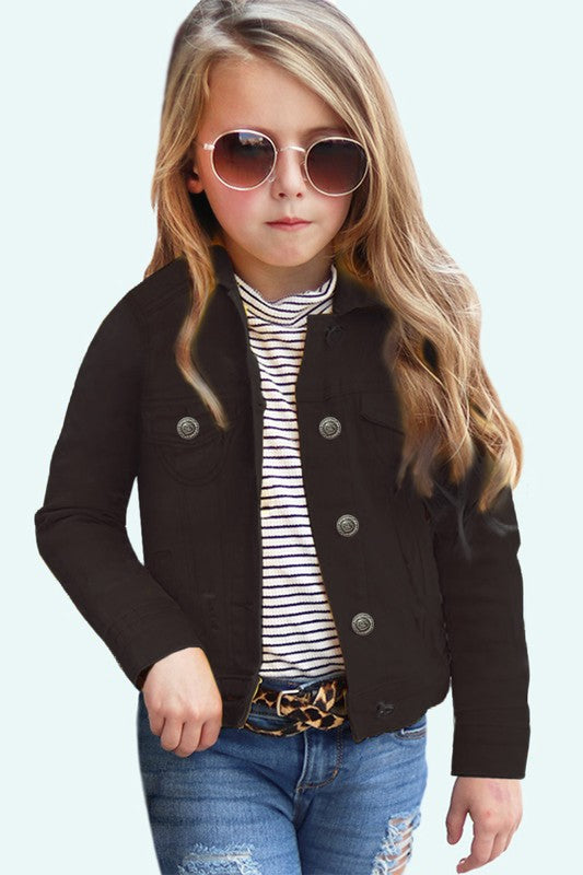 girls black jean jacket