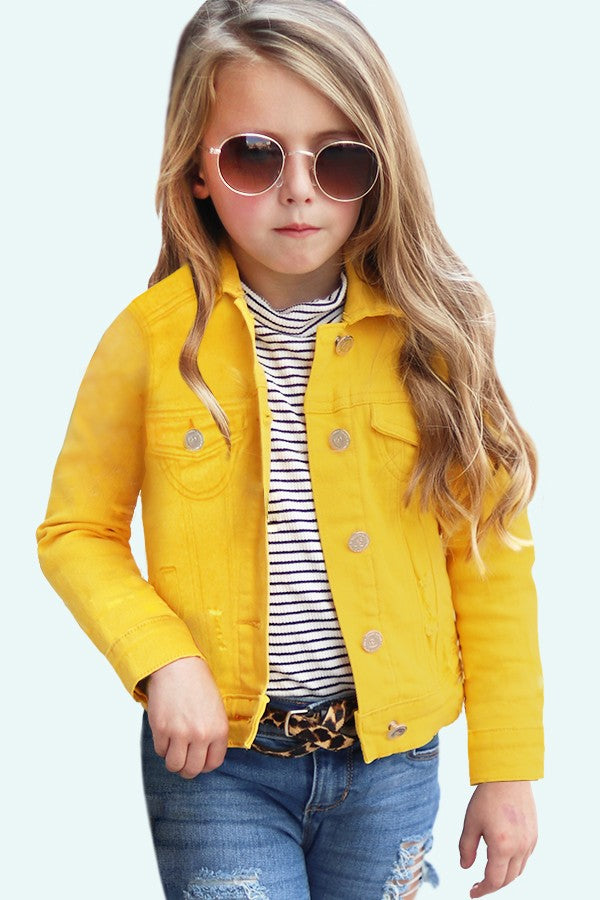 mustard yellow denim jacket