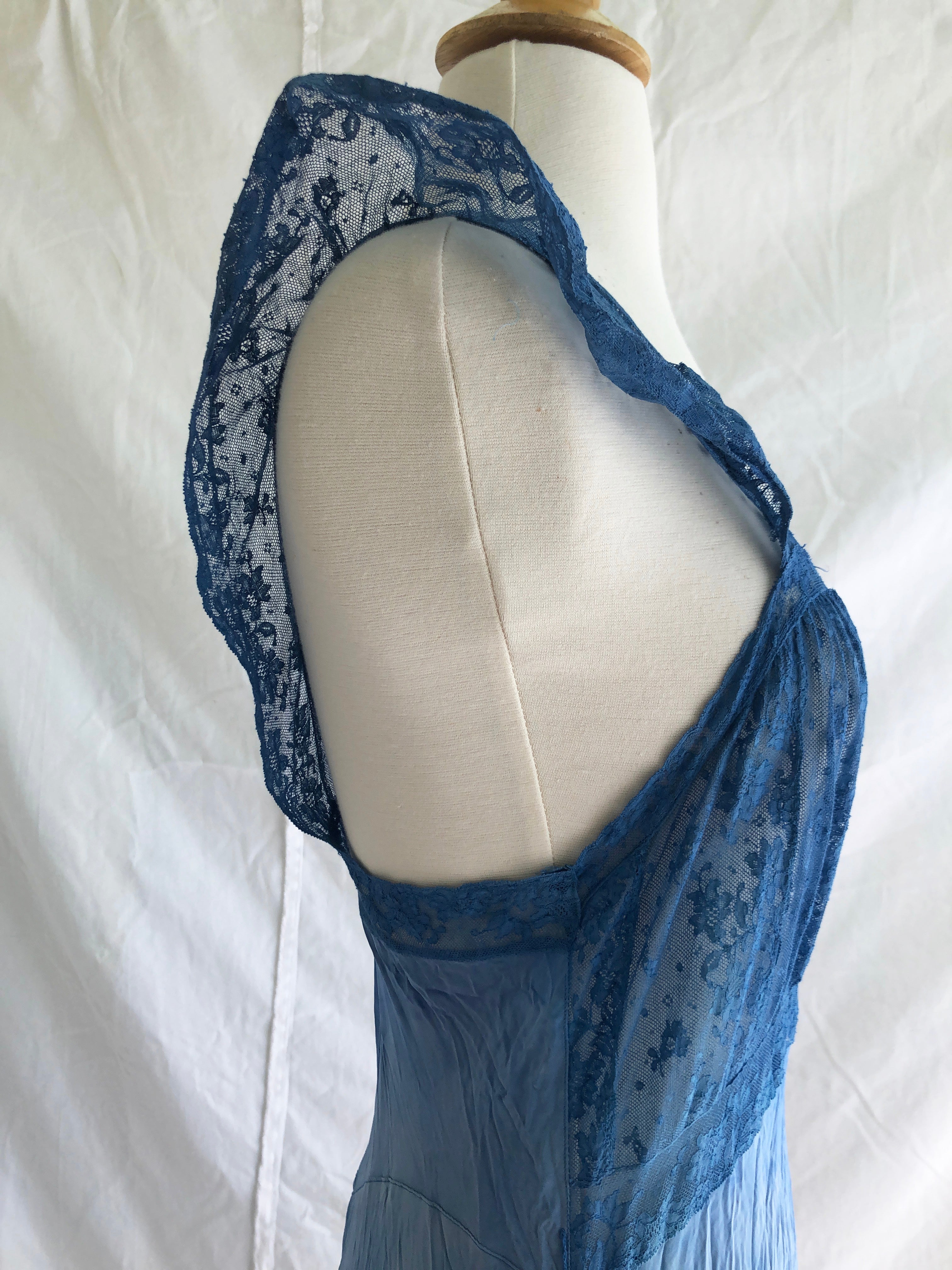 Hand Dyed Royal Blue Slip Dress – Eveliina Vintage