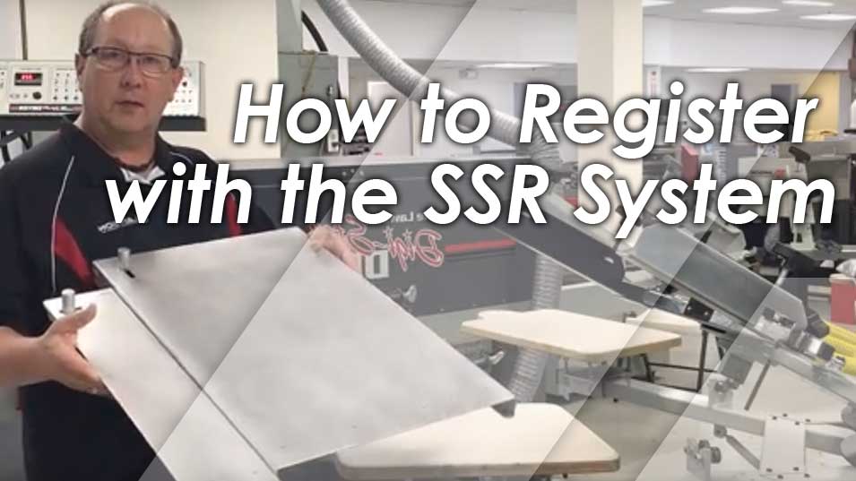 YouTube Thumbmail showcasing How to Register A Screen Printing Job with the SSR System
