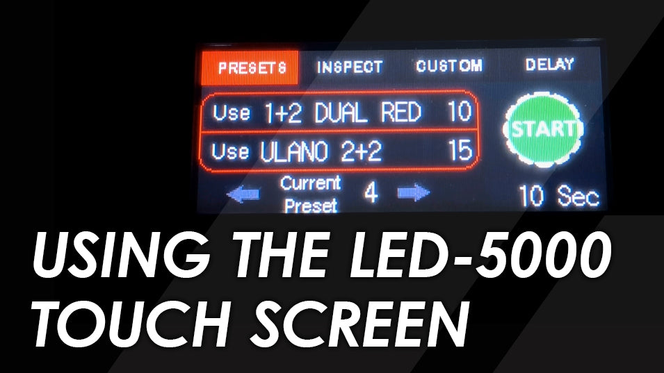 Using the LED 5000 Exposure Unit Color Touchscreen Demo