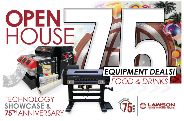 Lawson 75th Anniversary And Technology Open House Advertisement Banner