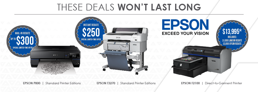 Photo of the EPSON P800 and EPSON T7370 and F2100