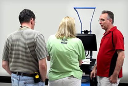 Lawson Employee Andy teaching a printing class