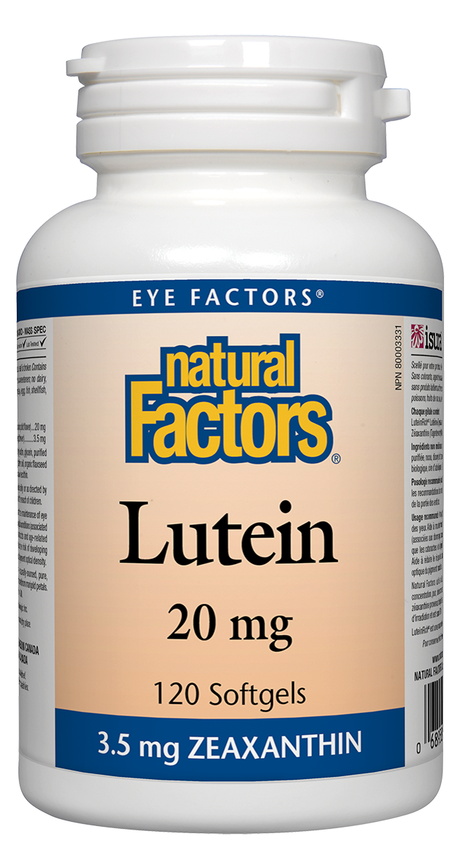 Natural Factors Lutein 20mg 120 Softgels
