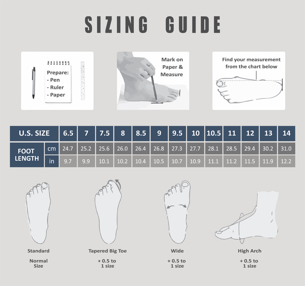 Conal Footwear Size Chart