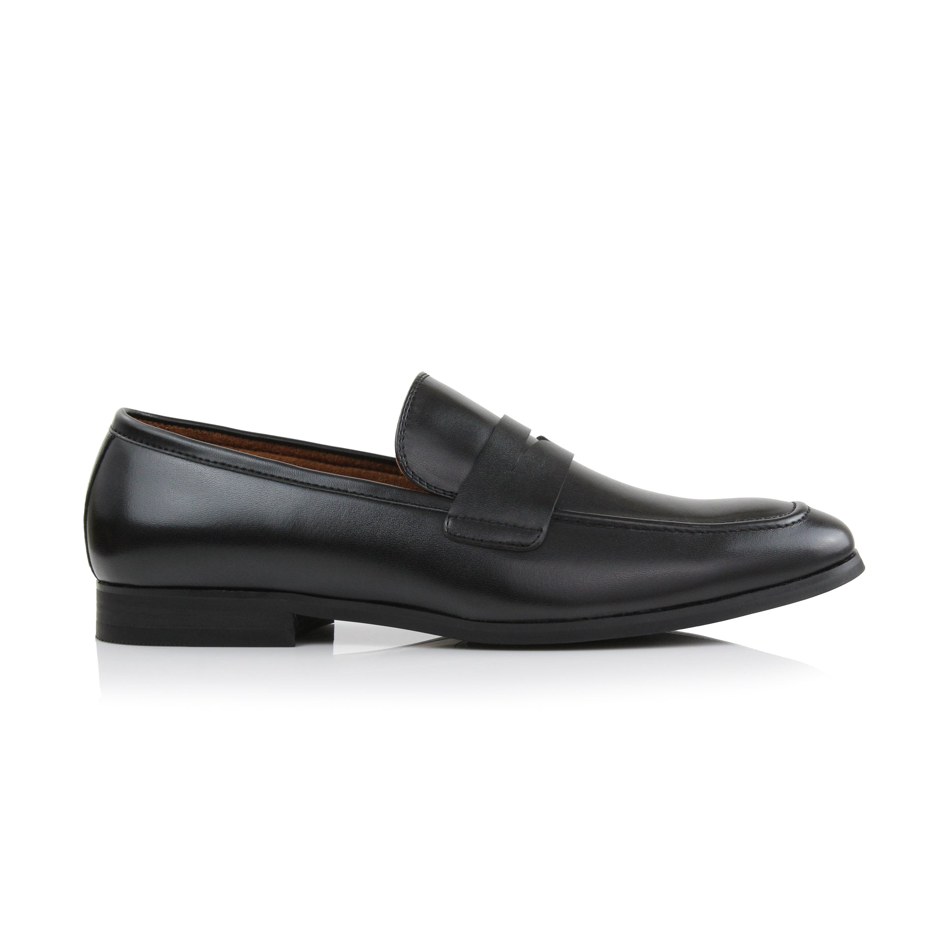 Men s Embossed Faux Leather Loafer DYLAN in Suit Black Ferro Aldo