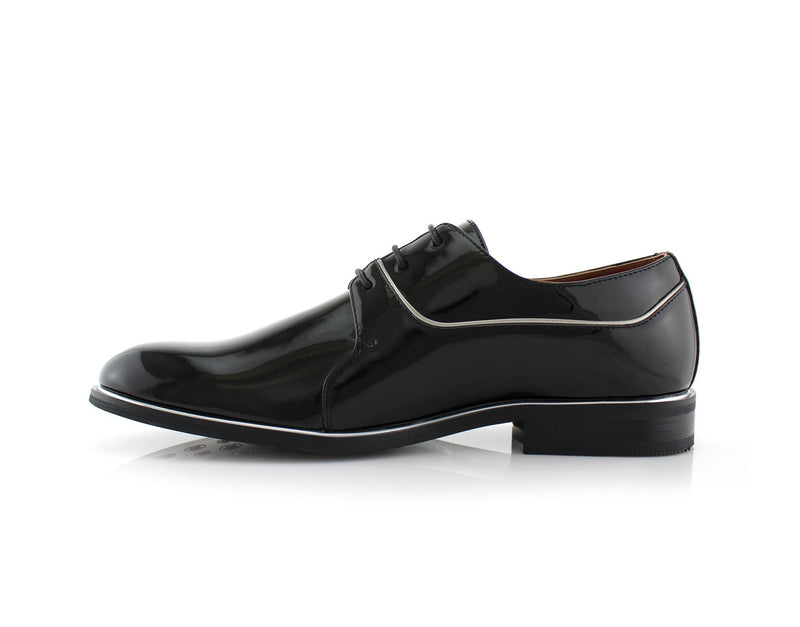 black patent work shoes