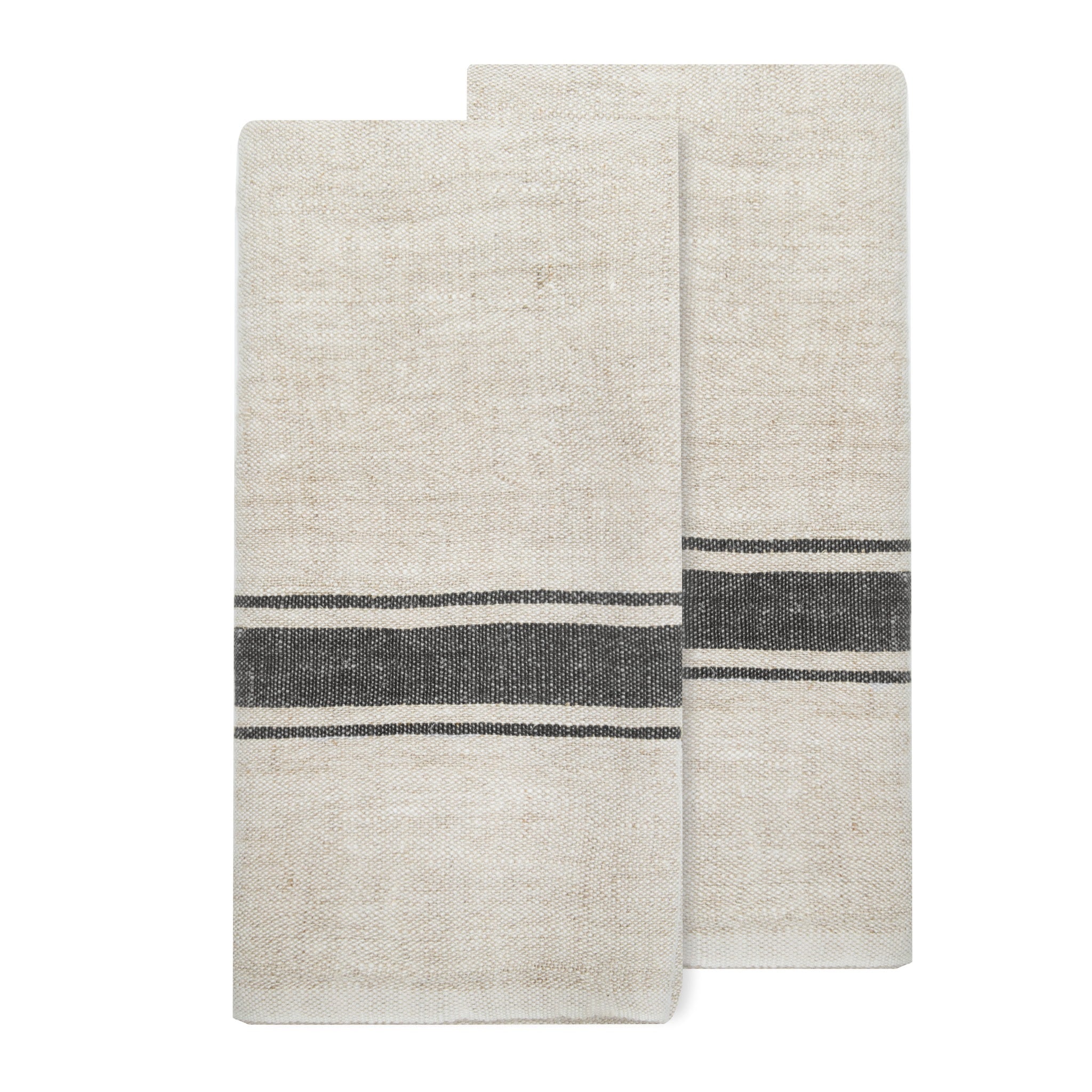 Striped Linen Tea Towel Set of 2