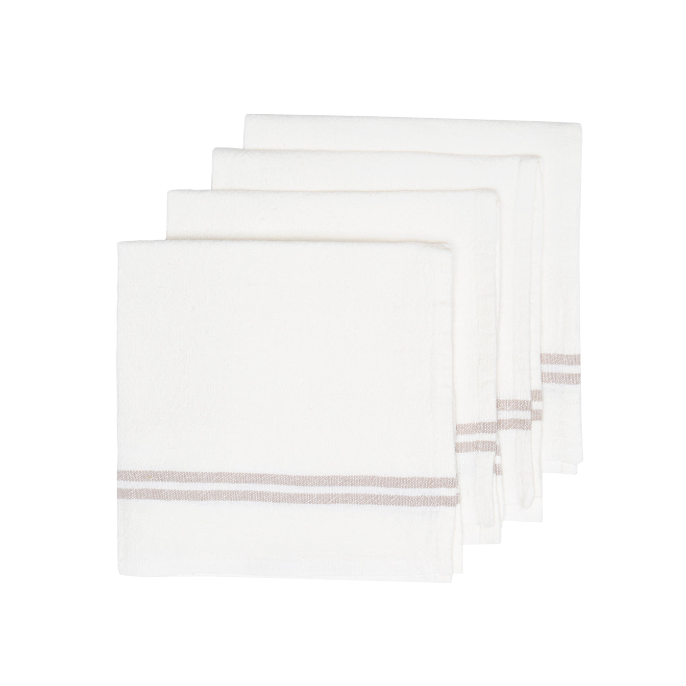 White Linen Napkins, Set of 6 Cloth Napkins - Linenbee