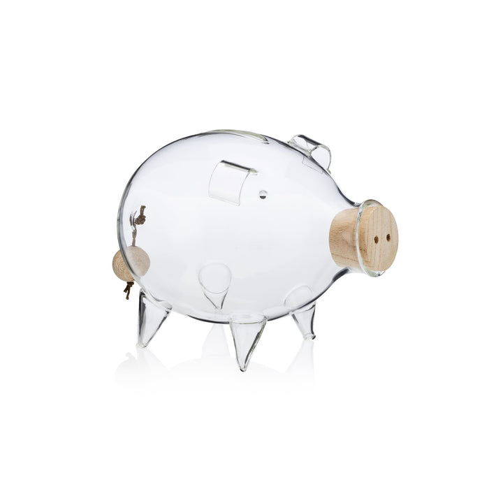 glass piggy bank