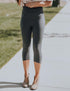 SA Exclusive Charcoal Solid Capri Leggings