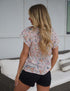 Compelling Mandarin Floral Top