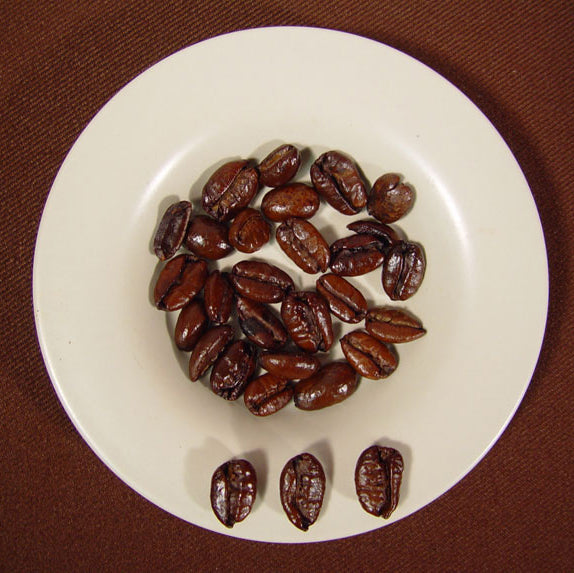 Liberica coffee beans roasted