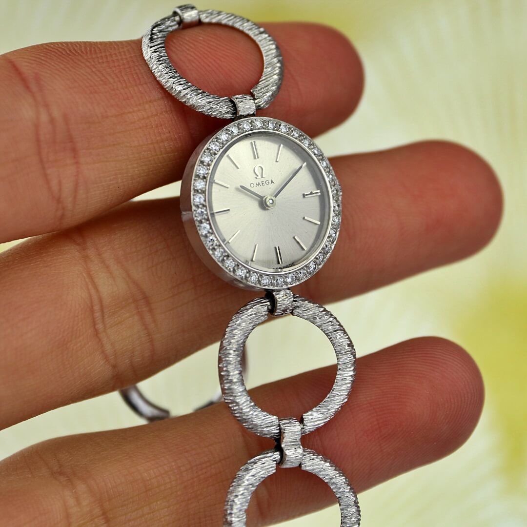 18k White Gold Cocktail Watch With Bezel, 1964