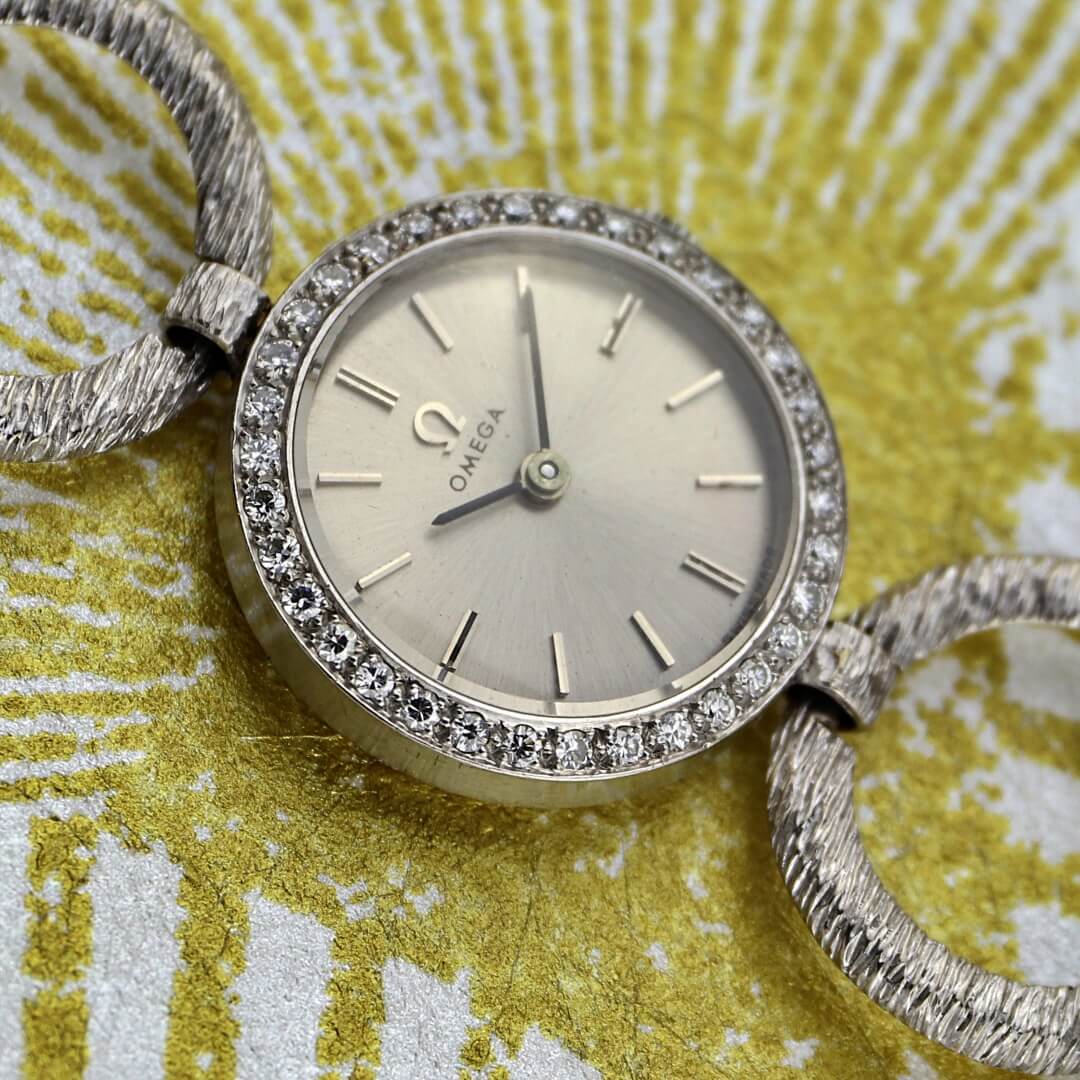 18k White Gold Cocktail Watch With Bezel, 1964