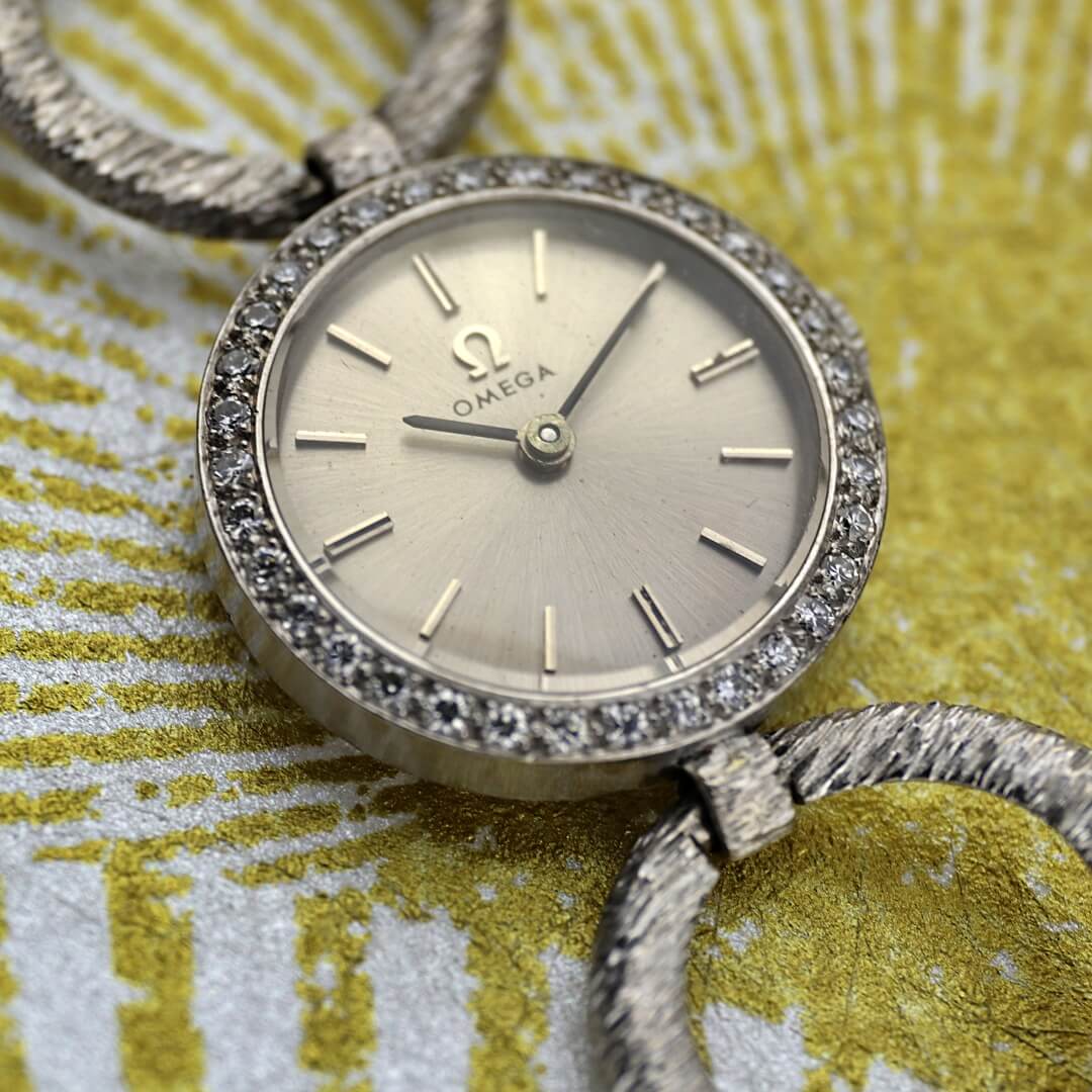 18k White Gold Cocktail Watch With Bezel, 1964