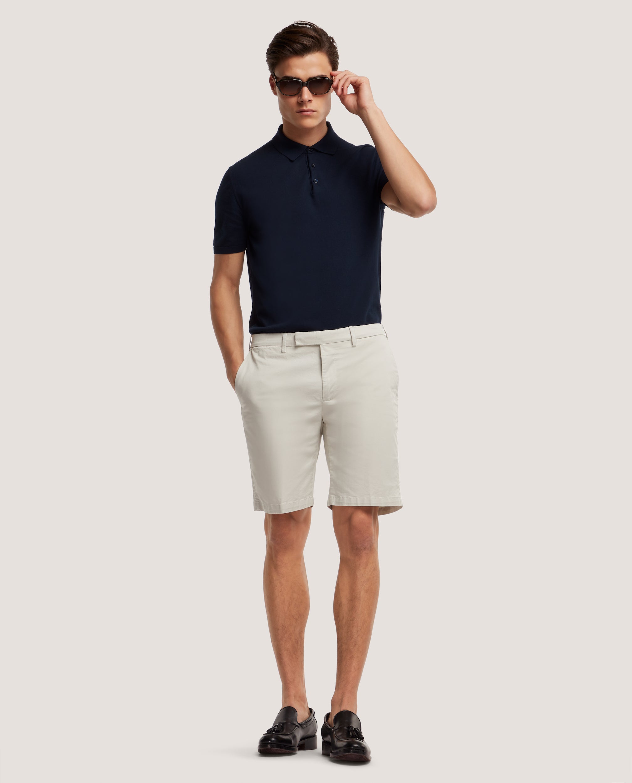 knee length chino shorts