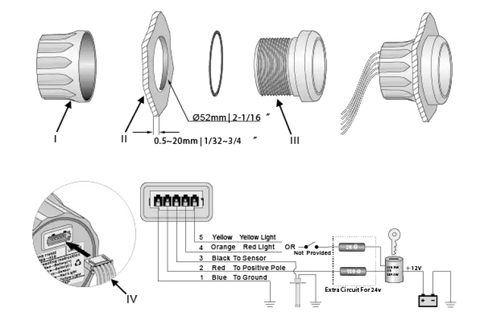 52mm gauge wiring and installation instructions - Wema UK