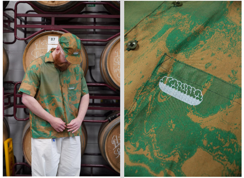 WAWWA x Cloudwater Collaboration 'One Mile Radius' Ezra Shirt in Terrain Print