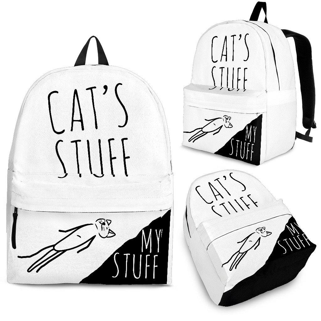Cat's Stuff | My Stuff - White Backpack - TSP Top Selling Products