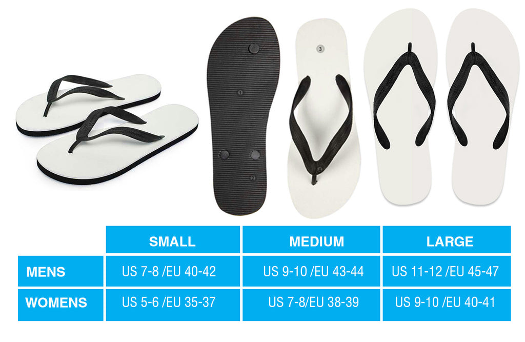 flip flop size chart small medium large