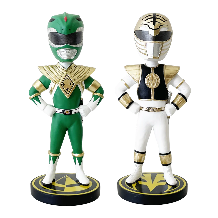 Power Rangers Green & White Ranger Bobblehead Set (SDCC Exclusive)
