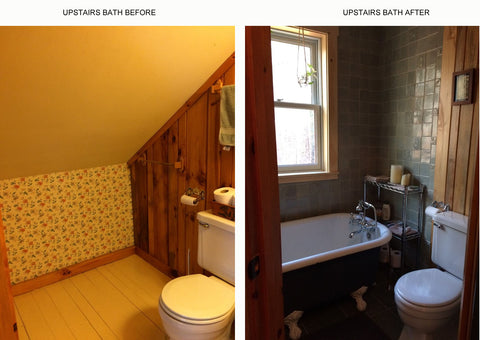 handmade tile bathroom before and after photos