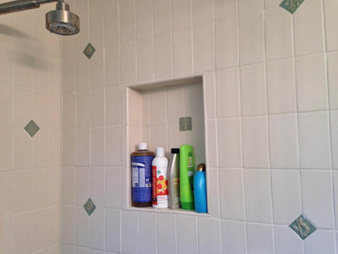 handmade tile in a shower