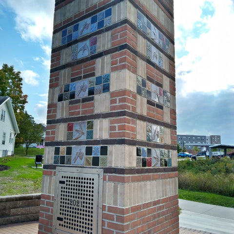 completed chimney swift tower with gate
