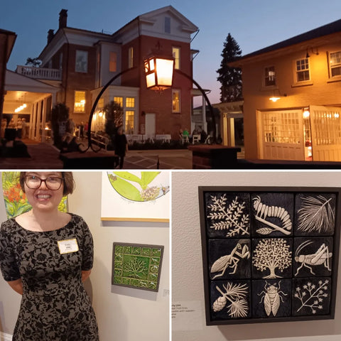 ceramic tile artist Emily Ulm showing her work at the decorative arts center of ohio