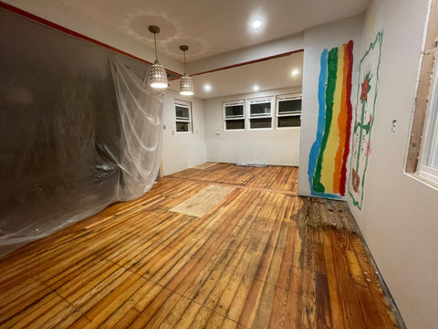 kitchen renovation in progress