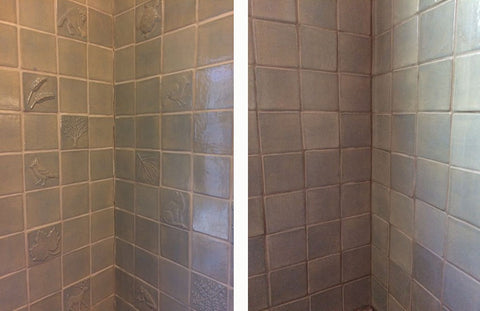 handmade tile bathroom corners