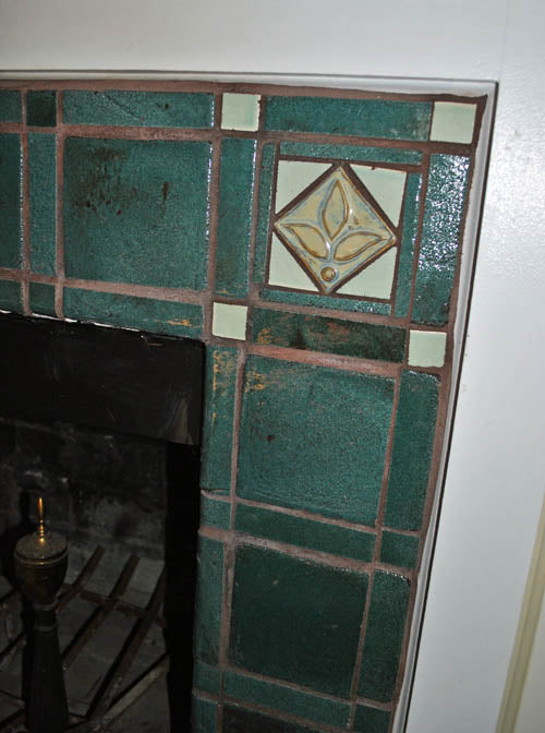 Fireplace Surround, Handmade Tile Detail