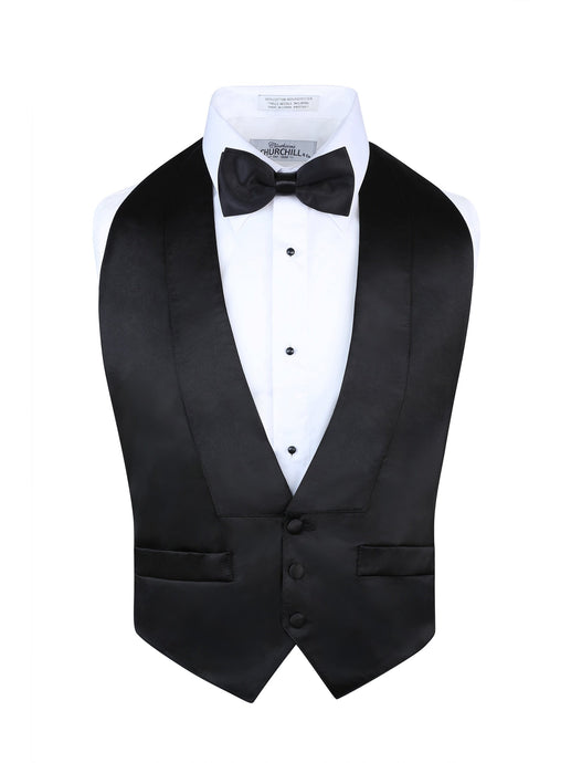 Backless Tuxedo Vest - Black – Fine Tuxedos