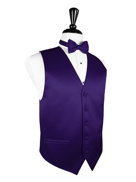 Formal Vest in Charcoal | Shiny Satin Tuxedo Vest in Deep Charcoal Gray |  Bows-N-Ties.com