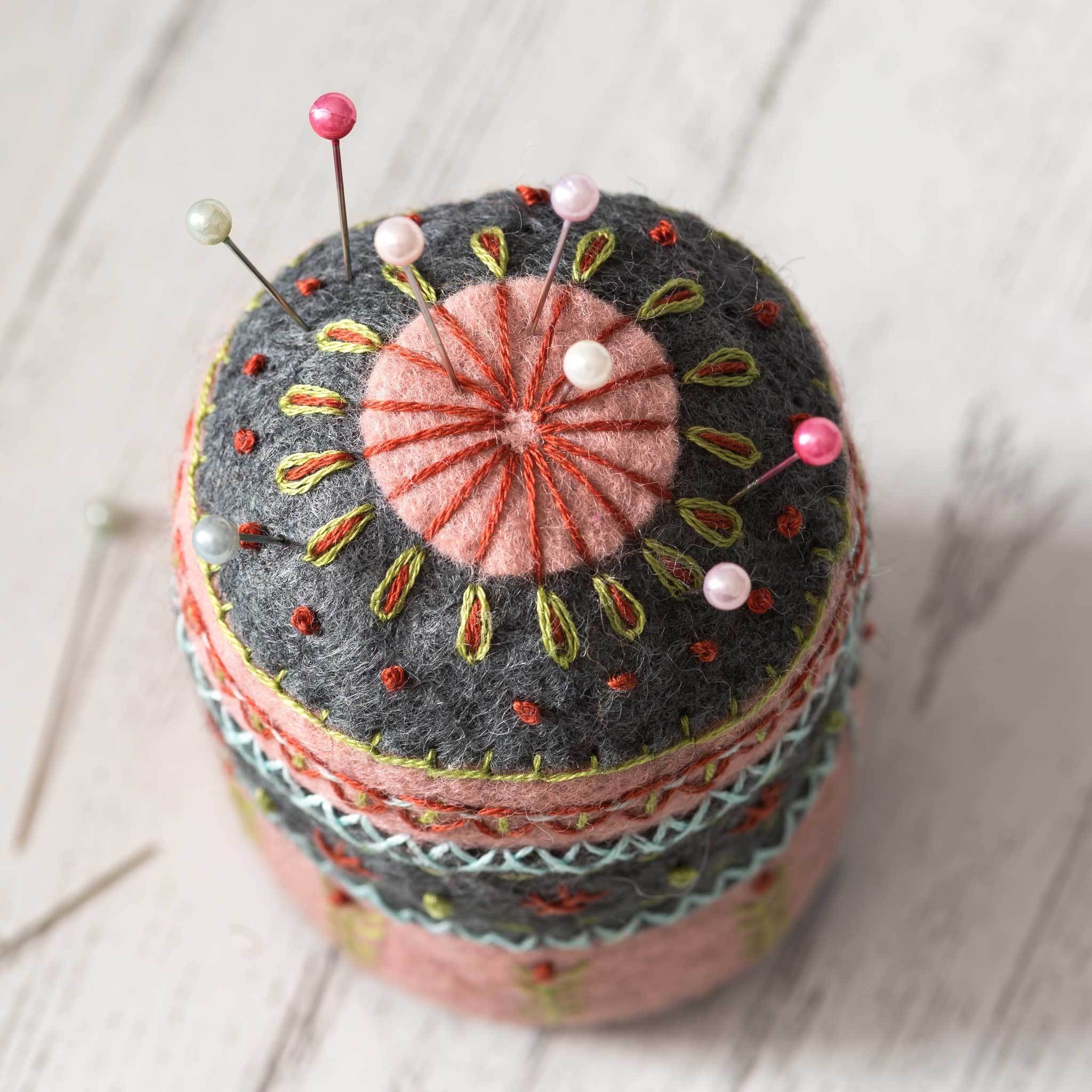 Corinne Lapierre Embroidered Pincushion Felt Craft Kit