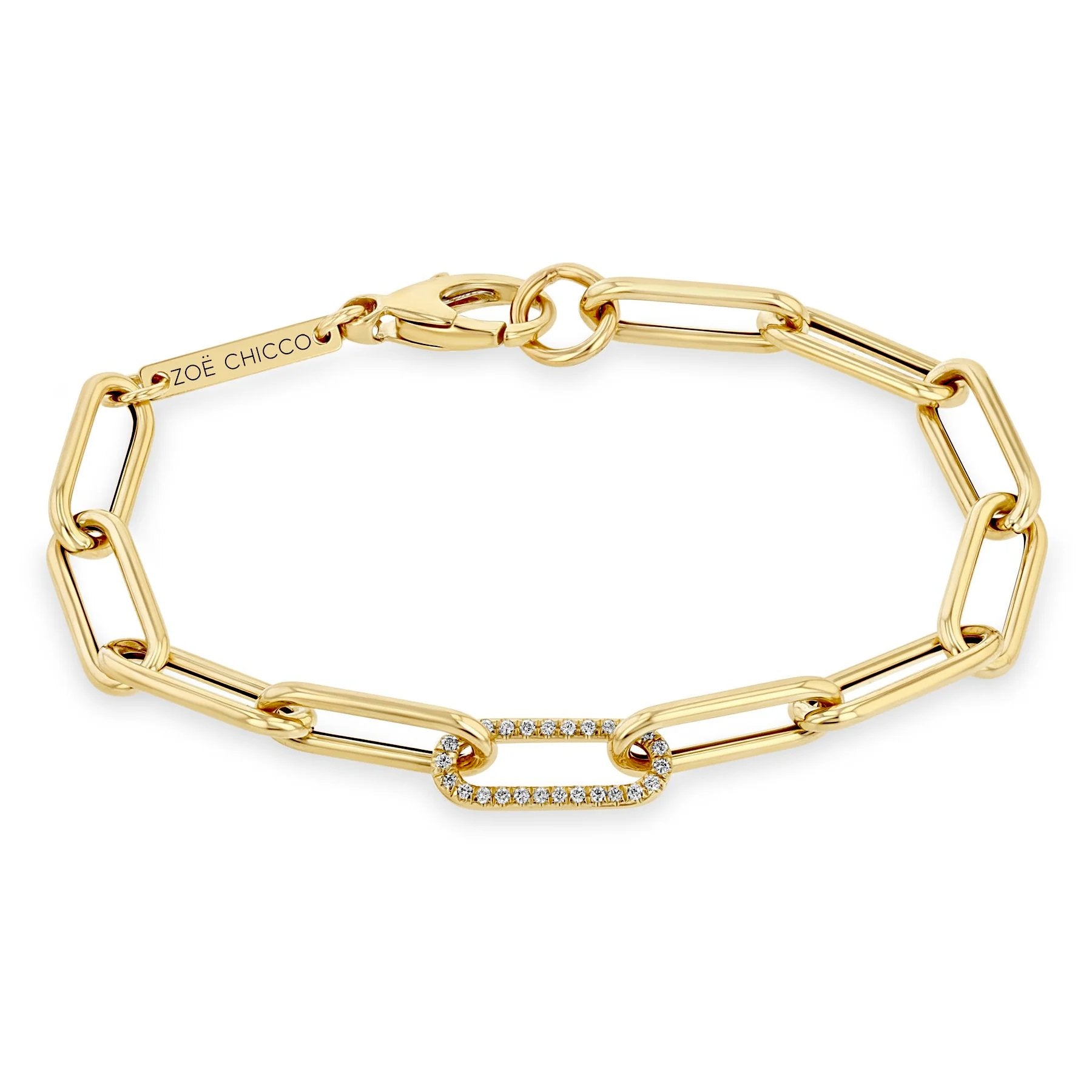 Gold filled bar link chain bracelet — carolyn clare