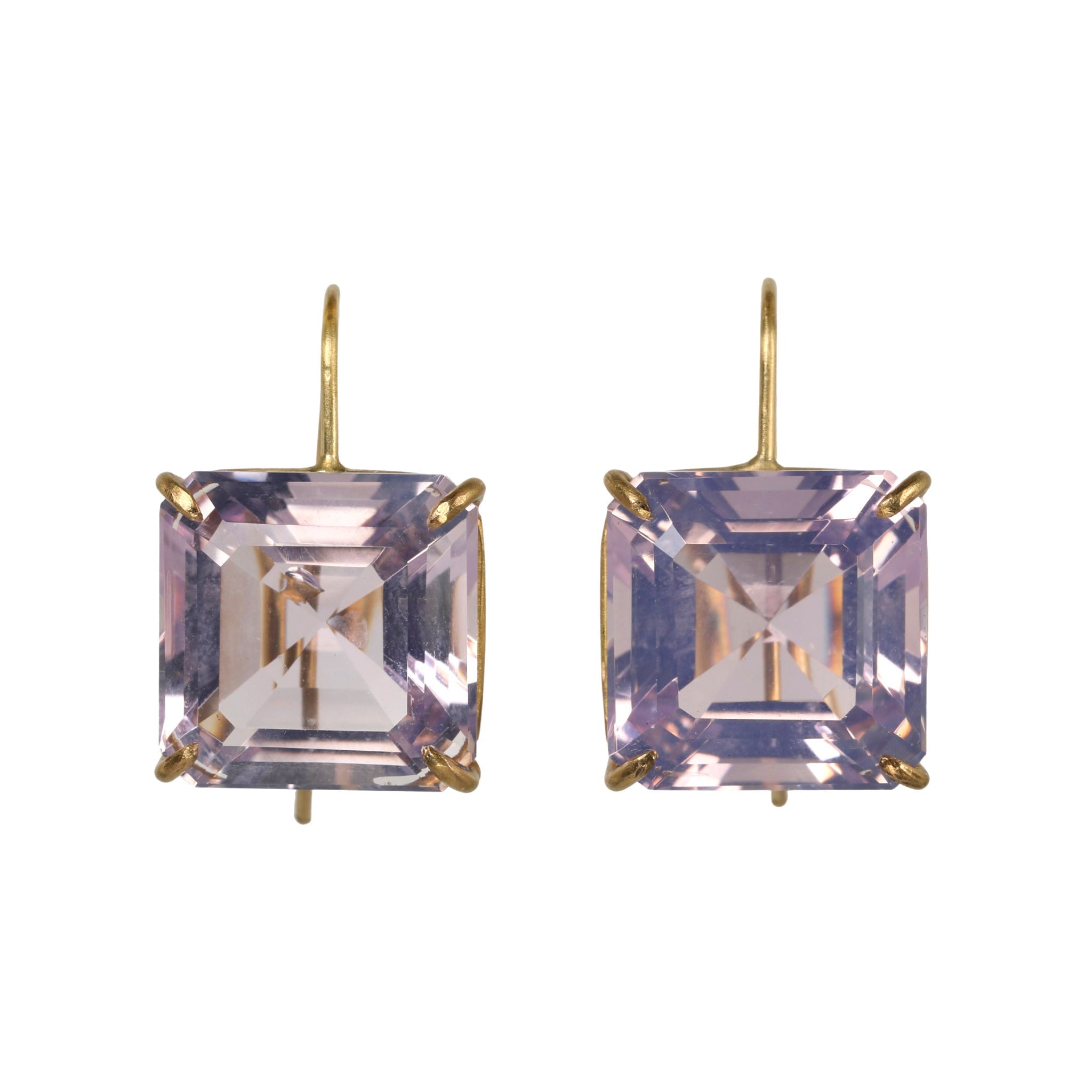 Rosanne Pugliese Green Amethyst Emerald Cut Earrings – Peridot