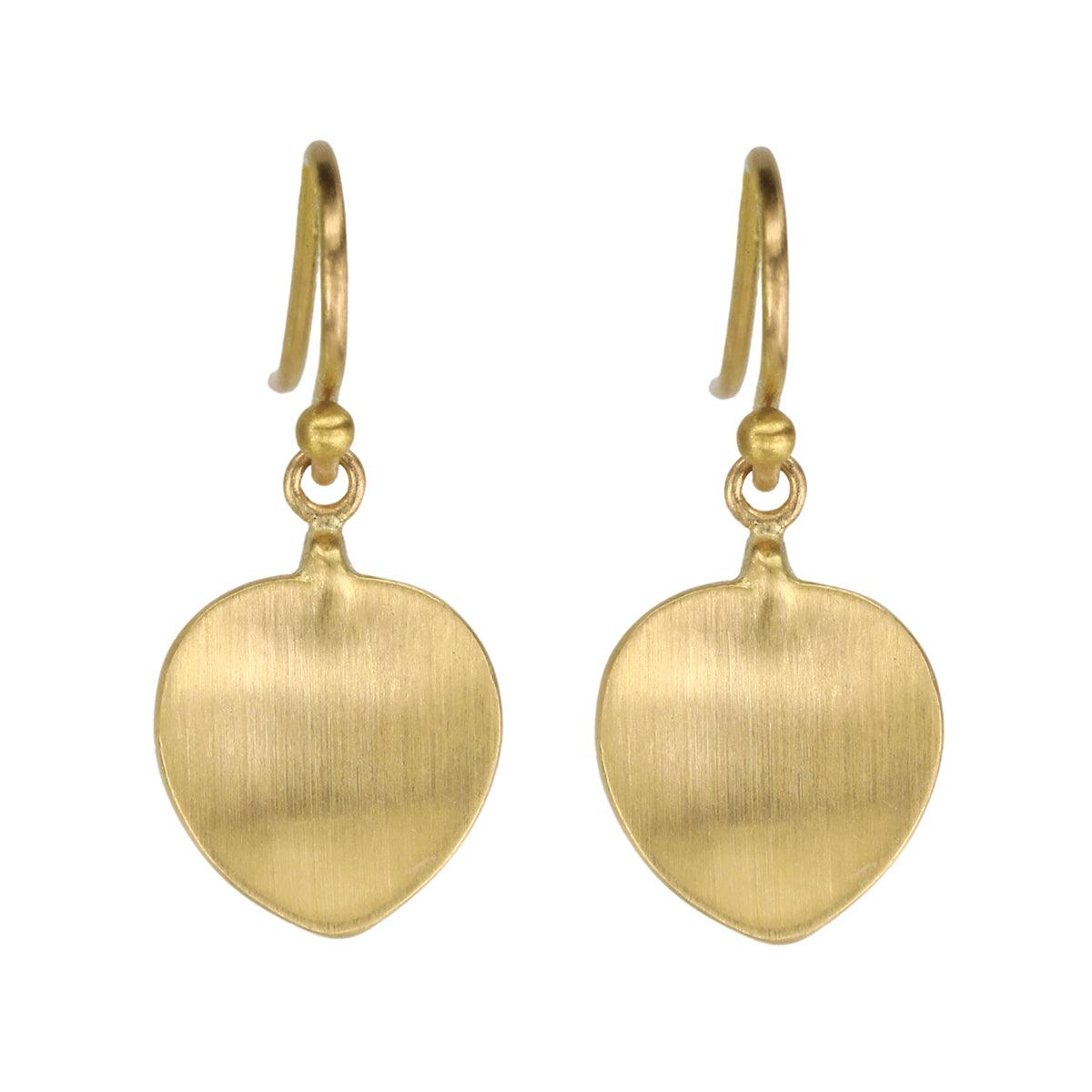 Caroline Ellen Mini Pear-Shaped Doorknocker Earrings on Sculptural Ear Wires