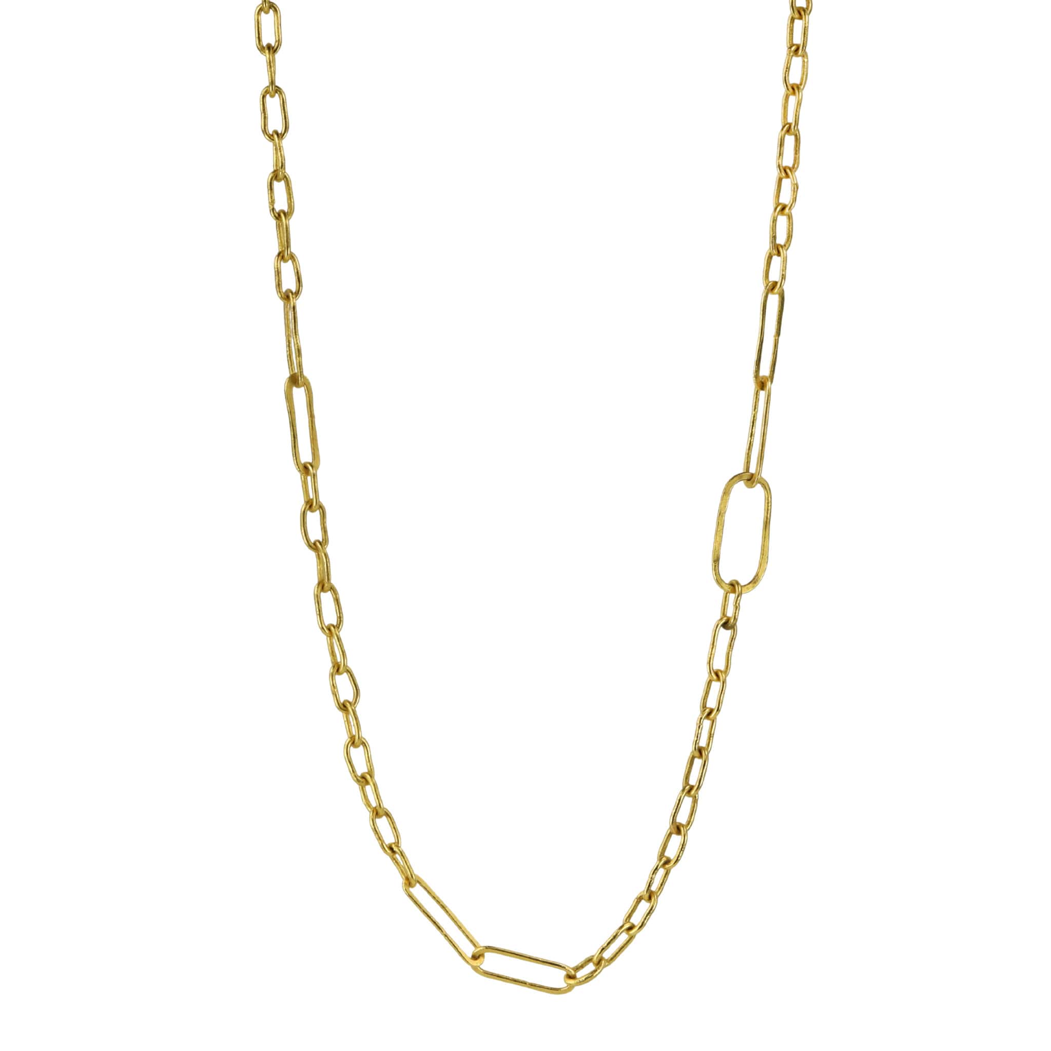 Annie Fensterstock Gold Thin Oval Link Chain in 17.5 – Peridot