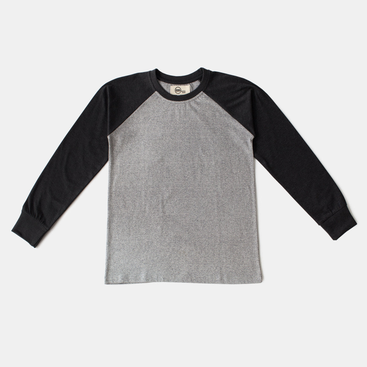 Boys Light Gray/Black Long Sleeve Baseball Style Raglan Shirt, Sz 8-16 ...