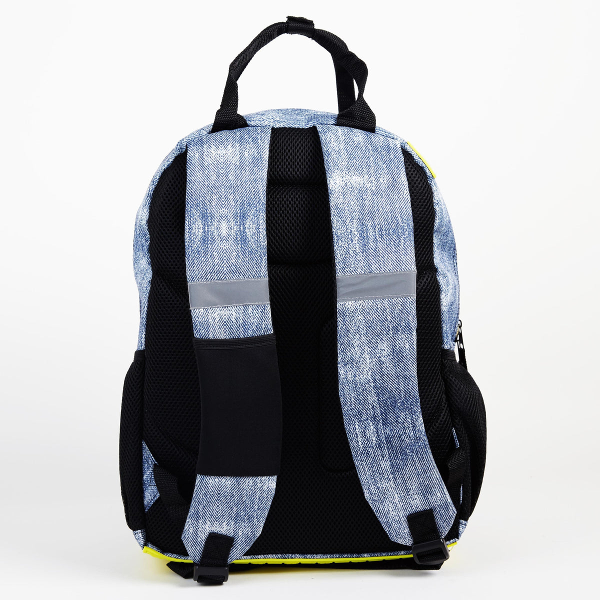Yak Pak Backpack Denim/Jean Look with Patches, Laptop and Phone Pockets ...