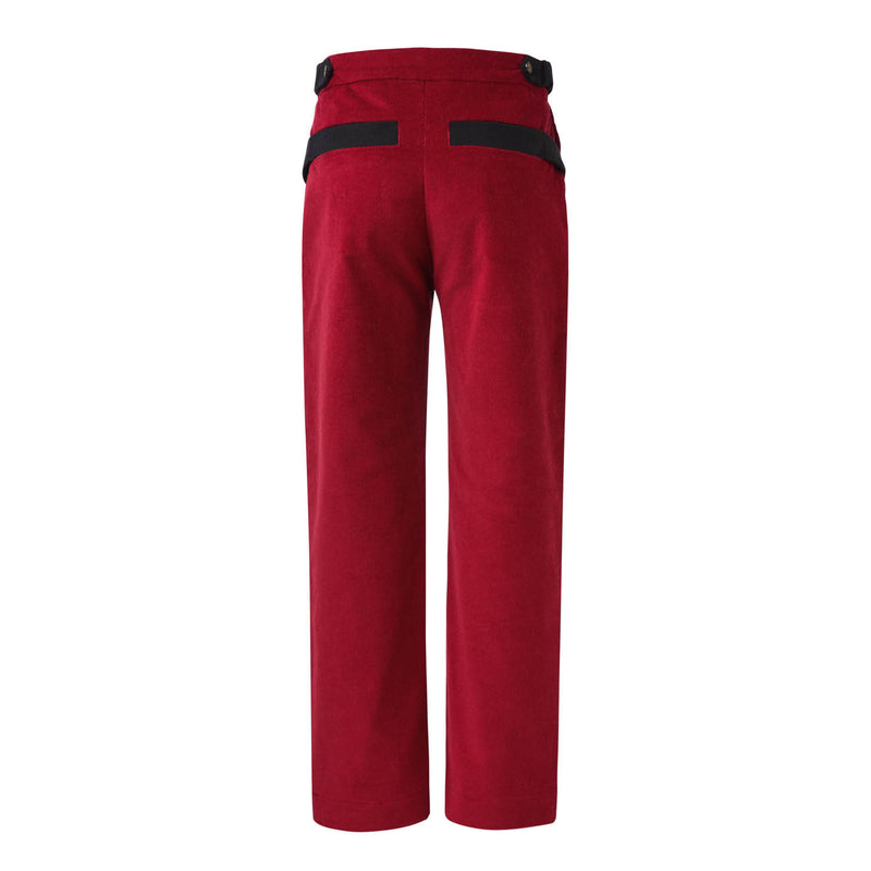 VEGAN Red Corduroy Pants Organic Cotton