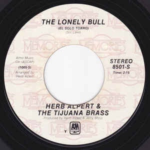 Herb Alpert The Tijuana Brass The Lonely Bull El Solo Torro M Shuga Records