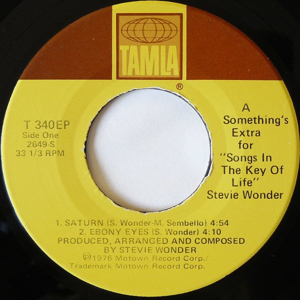 Stevie Wonder A Something Extra For Songs In The Key Of Life Vg Shuga Records