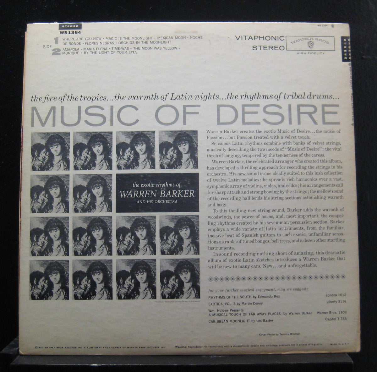 The Exotic Rhythms Of Warren Barker - Music Of Desire LP VG+ WS 1364 S–  Shuga Records