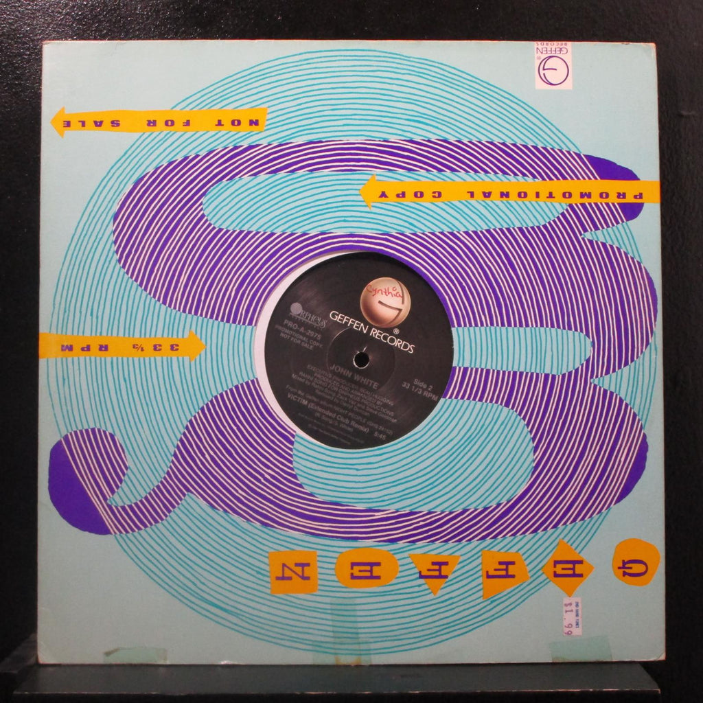 Spectaculair tuberculose Schijnen John White - Victim 12" VG+ PRO-A-2975 Promo Geffen 1987 USA Vinyl Rec–  Shuga Records